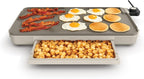 bella 12" x 22" Electric Griddle with Warming Tray, EverGood™ Ceramic Nonstick Coating & Removable Temperature Probe, Dishwasher-Safe Drip Tray & Cool Touch Handles, 1500 Watt, Oatmilk