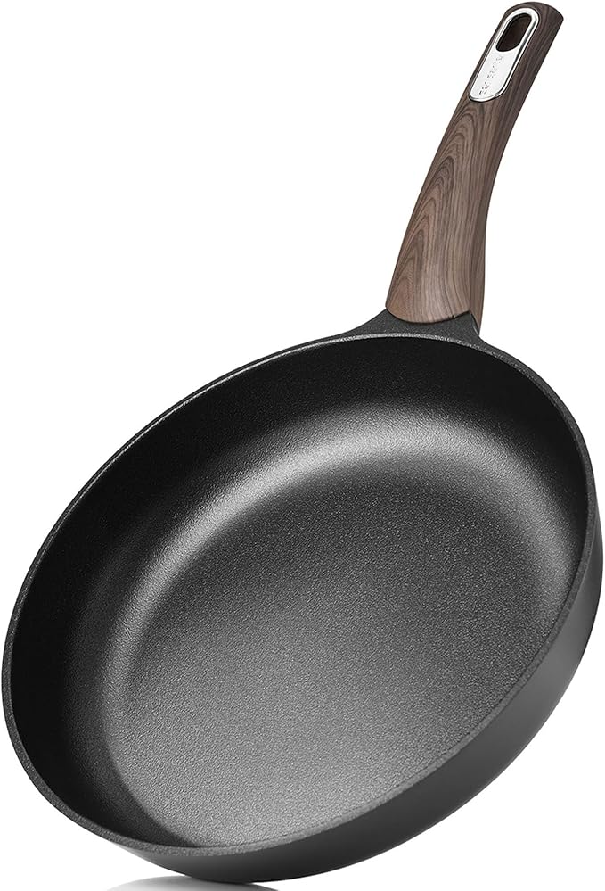 SENSARTE Nonstick Frying Pan Skillet 11Inch Non Stick Egg Pan Omelette Pans, Healthy Kitchen Cooking Chef's Pan, PFOA Free, Free of Intentionally Added PFOS/PFOA, Induction Compatible, Black