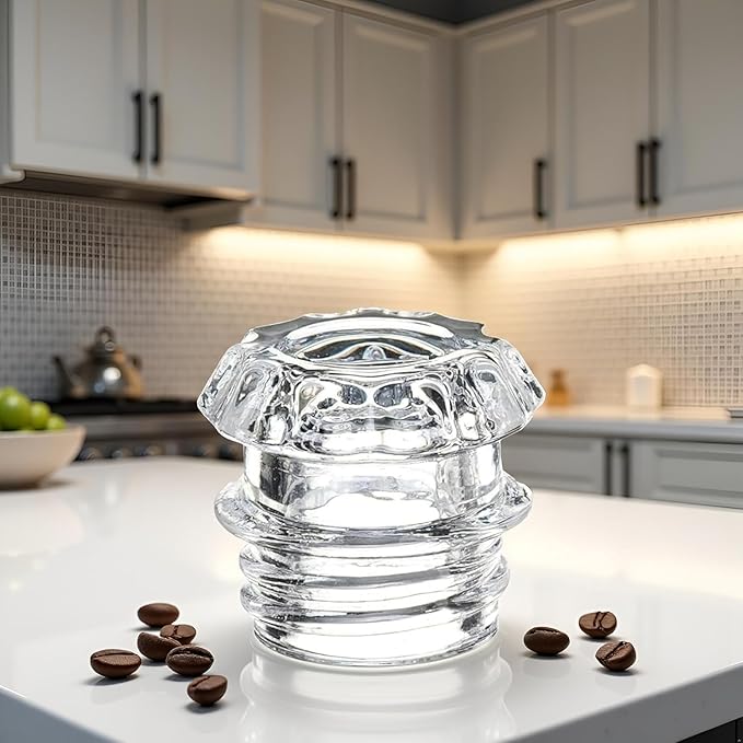 Clear Glass Replacement Top for Coffee Percolators - Transparent Knob Lid Compatible with Coffee Pots and Espresso Machines, Durable Brewing Accessories for Coffee Maker Parts