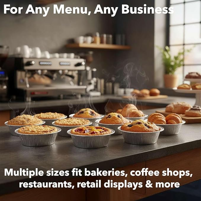 1000-Pack 5 3/4" Extra Deep Foil Pie Pans - Deep 1 13/16" Disposable Aluminum Pie & Tart Pans with Full Curl Rim - For Bulk Baking, Portion Prep, To-Go Meals, Market Stands & Foodservice Lines