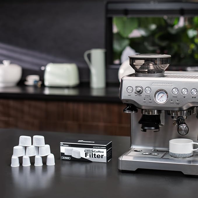 12-Pack Charcoal Water Filters Compatible with Breville BWF100 Machines, Breville Espresso Machine Water Filter Replacement