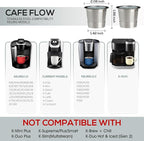 Reusable K Cups for K-eurig, Reusable Coffee Pods, Universal Stainless Steel K Cup Reusable Coffee Pods Compatible for K Series Coffee Machine 1.0 & 2.0, BPA-Free (2pack)