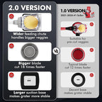 Geedel Rotary Cheese Grater - Upgraded Vegetable Shredder with 4 Interchangeable Blades, Easy to Clean Cheese Shredder with Handle, Kitchen Grater Nuts Grinder for Cutting Cheese, Vegetable, Nuts