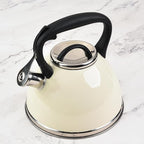 Whistling Stovetop Tea Kettle,Food Grade Stainless Steel, Cool Touch Ergonomic Handle, Fast Boil, for Gas, Electric, and Glass Ranges - 3L