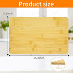 Bamboo Cutting Board for Breville Mini Smart Toaster Oven BOV450XL, 15.2"L x 9.5"W x 1.2"Th Toaster Oven Accessories With Heat-Resistant Non-Skid Silicone Feet, 100% Organic Bamboo