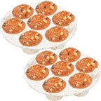 GOKCEN's Silicone Egg Bite Molds [2 Pack] Air Fryer Accessories - Fit Air Fryer 5,6,8 qt Pressure Cooker - Food Freezer Tray - Reusable Storage Container (Round - Confetti)
