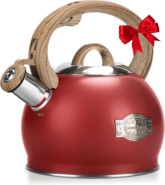 Tea Kettle for Stovetop, 2.1 Quart Loud Whistle Stovetop Teapots,Food Grade Stainless Steel Tea kettles for Stove Top with Anti-hot Ergonomic Handle,Suitable for All Heat Sources