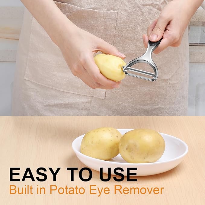 TACGEA Vegetable Peeler for Kitchen, Potato Peelers for Fruit Straight Blade, Durable Non-Slip Handle, Y shape