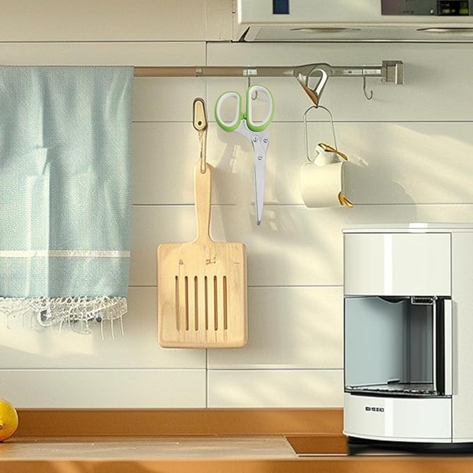 2025 Herb Scissors Set - Classic green 5-Blade Design with Cover and Comb - Skin-Friendly Handle for Comfortable Grip - Dishwasher Safe, Rust-Resistant Stainless Steel for Fresh Herbs