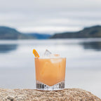 NUDE Whiskey Glasses Set of 4 – Caldera 11 oz Lead-Free Crystal Old Fashioned Rocks Glasses for Whisky, Scotch & Bourbon – V-Shape Motif Base, Dishwasher Safe Barware