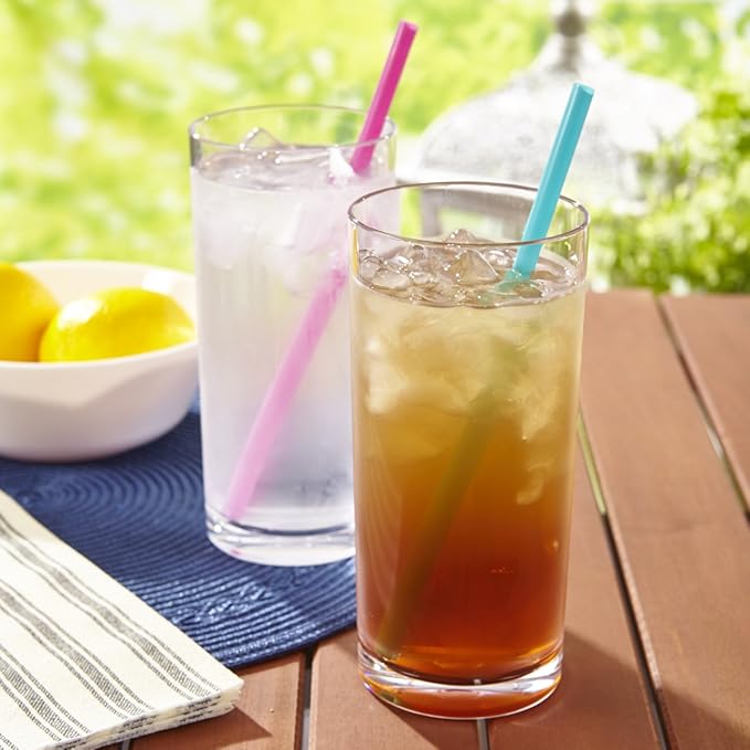 US Acrylic Classic Clear Plastic Reusable Drinking Glasses (Set of 6) 24oz Iced-Tea Cups | BPA-Free Tumblers, Made in USA | Top-Rack Dishwasher Safe