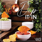 Vikko Small 7 Ounce White Bowl, Set of 6 White Dessert Bowls, Fine Porcelain, Stackable Small Snack Bowl, Dishwasher Safe