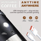 Portable Burr Coffee Grinder, Electric Adjustable Burr Mill Machine Suitable for Travel,Camping with Bag (Red)