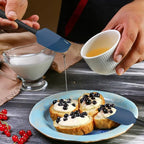 Coukre Silicone Spatula Set of 5,High Temperature Resistant, Food Grade Silicone, Dishwasher Safe, for Baking, Cooking (Dark Blue)