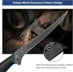 7 Inch Fillet Knife, Ultra Sharpe Meat Boning Knife in 67-Layer Japanese Damascus Steel, Professional Fish Knives with Ergonomic G10 Handle for Slicing and Skinning