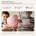 KINGSTONE Bone China Dinnerware Sets, 24-Piece Dinnerware Set for 8, Lightweight Durable, Dishwasher Safe, Tableware for Daily Use with Elegant Design, Pink