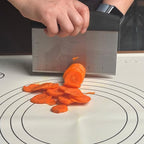 Vovoly Multipurpose Bench Scraper Kitchen Utensil for Flat Top Griddle, Dough Scraper Cutter for Bread and Pizza Cutter - Stainless Steel Metal Griddle Scraper Chopper-Dishwasher Safe