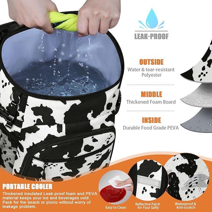 Cooler Backpack Insulated Leakproof Waterproof Backpack Cooler Bag 30/45 Cans, Large Capacity Lightweight Travel Camping Beach Backpack Cooler Ice Chest for Men and Women