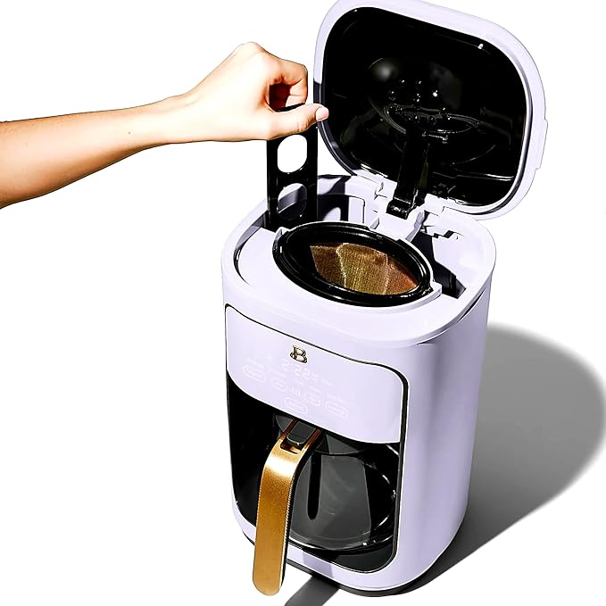 Beautiful Large Capacity 14-Cup Programmable Coffee Maker with 1-4 Cup Mode & Charcoal Filter by Beautiful (Lavender)