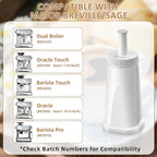 6 Pack Replacement Water Filters for Breville Espresso Machines Barista Touch BES880, Barista Pro BES878, Oracle Touch BES990, Oracle BES980, Dual Boiler BES920, Bambino, ClaroSwiss, Sage