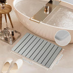 Large Stone Dish Drying Mat For Kitchen Counter,Collapsible Quick Dry Dish Drying Mat,Eco-Friendly Absorbent Diatomaceous Earth Mat for Dishes Bottles Cups, Match Any Countertop 24"(L)×16"(W)