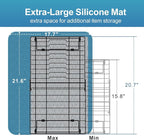 iSPECLE in Sink Dish Drying Rack - Capacity Expandable Over Sink Dish Rack with Mat (15.8"- 20.7"), Dish Drainer for Kitchen Counter with Utensil Holder Large Capacity, Black