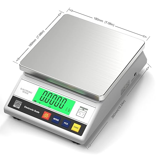 Precision Scale 10kgx0.1g,Accurate Electronic Balance,Industrial Counting Scale for Laboratory,Jewelry Store,Kitchen(10kg, 0.1g)