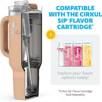 Cirkul 40oz. Apricot Stainless Steel Tumbler with Handle, All-Day StrawSip™, Double-Wall Insulated