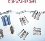 Slicer Shredder Attachment for Stand Mixer, Salad Machine with Vegetable Slicer, Salad Maker, Food Slicers Cheese Grater Attachments for Mixer Dishwasher Safe (Beige)