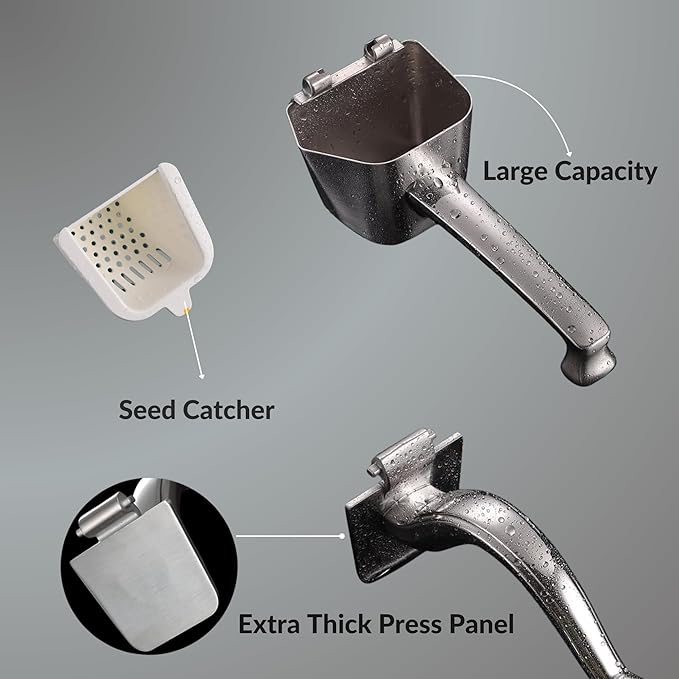 Heavy Duty Manual Lemon Squeezer - ASA ASA STORES 9.8'' Stainless Steel Rust Proof-Ergonomic Handle Citrus Juicer Oranges,Easy Extraction-Seed Catcher Pour Spout-Easy To Clean-Garlic Press-Nutcracker