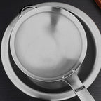 Fine Mesh Stainless Steel Metal With HoleSieve Food Strainer Grease Spider Skimmer And With Handle Large Holes Slotted Colander Frying Spoon Set,Handheld For Kitchen Cooking And Filter Food Residues