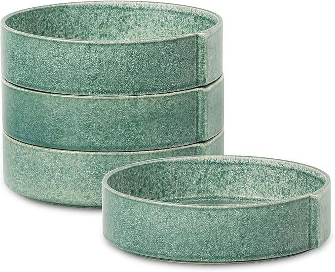 Stone Lain Bao 4-Piece Pasta Bowl Set Stoneware, Green