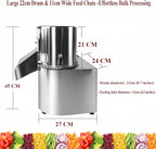 Electric Vegetable Meat Chopper, Commercial Food Processor Professional Meat Grinder 110V 550W 120Kg/H Fully Stainless-Steel Body Carbon Steel Blades