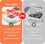 AQSXO 8 Pcs Snack Box Container, 8 Compartments Snack Containers Reusable Meal Prep Lunch Containers.