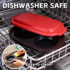 Microwave Egg Cooker, Portable Poacher/Fryer Egg, Egg Cooker for Breakfast Sandwiches Maker for 2 Eggs, for Kitchen, Travel, Gifts Dishwasher-Safe (red)