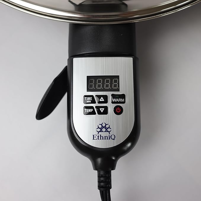 Ethniq 16" Electric Griddle for Ethiopian Injera, Somalian Anjero, Crepe, Lefse, Mogogo, Mitad, Pancake Teff Maker - Adjustable Digital Heat Control - Non-Stick Surface - Even Heat Distribution