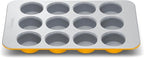 Caraway Non-Stick Ceramic 12-Cup Muffin Pan - Naturally Slick Ceramic Coating - Non-Toxic, PTFE & PFOA Free - Perfect for Cupcakes, Muffins, and More - Marigold