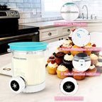 4 Pack Creami Swirl Pints and Lids Compatible with Ninja Swirl Ice Cream NC700 NC701 Series & Soft Serve Makers, BPA-Free, Dishwasher Safe, 16oz Cup, 5 Years Warranty