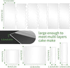 10 PCS Cake Scraper Smoother Set, Acrylic Cake Smoother For Icing 6PCS with 11 Patterns Edge and 4 Soft Plastic Cake Frosting Smoother Scraper, Icing Smoother For Cream Cake Decorating