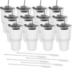 Amtidy 12 Pack 30oz Travel Mug, Powder Coated Stainless Steel Vacuum Double Wall Bulk Tumbler, Durable Insulated Coffe Cup with Splash Proof Lids straw and cleaning brush，for Home, Office, Party