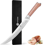 YOTSUBA Kitchen Knife Set with Block, High Carbon Stainless Steel Sharp Knife, with Gift Box (10 inch Break Knife)
