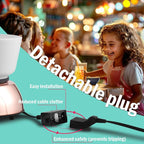 Artestia Electric Fondue Pot 2-QT 1500W, Dual-Use Swiss Fondue Set for Cheese & Chocolate Melting, Adjustable Temperature Control, White Ceramic Pot with Rose-Gold Base & 6 Forks