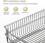 304 Stainless Steel Extendable Drainage Basket - Perfect for Fruit, Vegetables, and Dishes - Corrosion-Resistant, Space-Saving, and Versatile