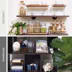 iDesign Ria Safford Collection Acacia Wood and Wire Three Organizer, 12" x 8.5" x 5", 3 Tier Spice Rack
