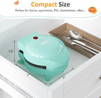 Sunvivi 4" Mini Waffle Maker: 6 in 1 Waffle Iron, Waffle Maker with Removable Plates 6pc, non-stick plates easy to clean, Mini Pancake Maker for Kids, Chaffle maker, Pizzelle iron