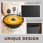 Unbreakable Cereal Bowls 40 OZ, Wheat Straw Bowls Set of 6 with Unique Pattern, Reusable Plastic Bowl for Cereal, Soup, Salad and Ramen, Indoor & Outdoor Essentials, Black