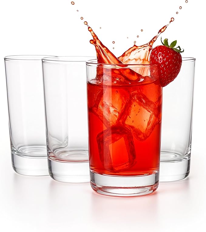 Flight Glasses Set of 4 – Small Glass Cups 5 OZ – Premium Small Drinking Glasses for Flight Board – Durable & Elegant Flight Glasses