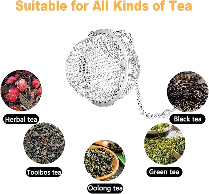 2pcs Tea Infuser Tea Strainers for Loose Tea Luminous Heart Pendant Loose Leaf Tea Steeper Tea Ball Handmade Fluorescent Stone Tea Diffusers for Loose Tea Tea Sets for Women