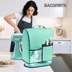 BAGSPRITE Stand Mixer Cover with Applicance Slider for KitchenAid 6/7/8 Quart Bowl Lift Mixers – Kitchen Appliance Dust Cover with Pockets for Kitchen Aid Accessories and Attachments