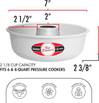 Fat Daddio's RMP-7 Anodized Aluminum Ring Mold Pan, 7 x 2 3/8 Inch, Silver